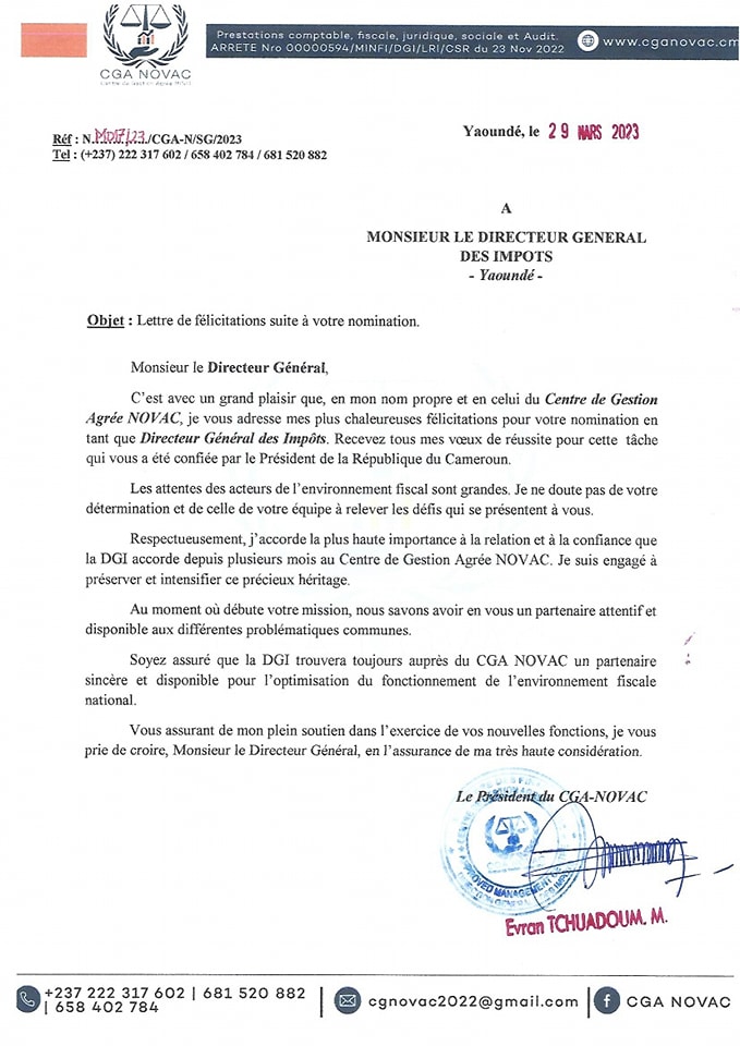 CONSOLIDATION DES RELATIONS DE TRAVAIL AVEC LA DGI